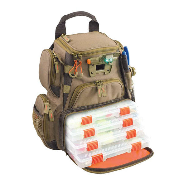 Wild River Wild River RECON Lighted Compact Tackle Backpack w/4 PT3500 Trays [WT3503] MyGreenOutdoors