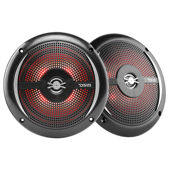 DS18 DS18 HYDRO 6.5" 2-Way Marine Slim Speakers w/RGB LED Lighting 100W - Black [NXL-6SL/BK] MyGreenOutdoors