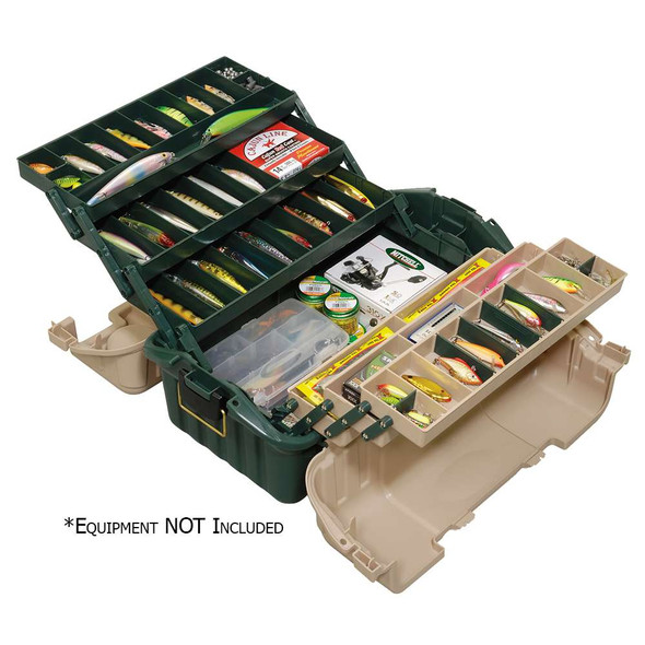 Plano Plano Hip Roof Tackle Box w/6-Trays - Green/Sandstone [861600] MyGreenOutdoors