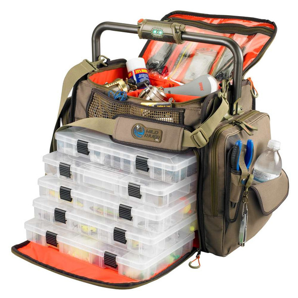 Wild River Wild River FRONTIER Lighted Bar Handle Tackle Bag w/5 PT3700 Trays [WT3702] MyGreenOutdoors