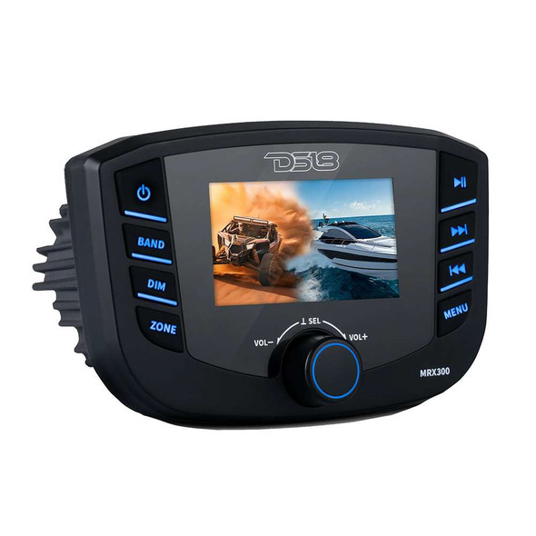 DS18 DS18 Marine Headunit TFT Screen - 3 Zones - 4V Output - Bluetooth - RDS 4x50 Watts [MRX300] MyGreenOutdoors