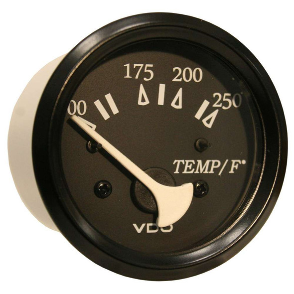 VDO VDO Cockpit Marine 52mm (2-1/16") 250 F Water Temperature Gauge - Black Dial/Bezel [310-11801] MyGreenOutdoors