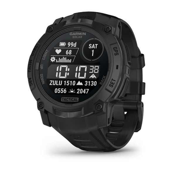 Garmin Instinct 3 - 50 mm, Solar, Tactical Edition Black with Black Silicone Band
