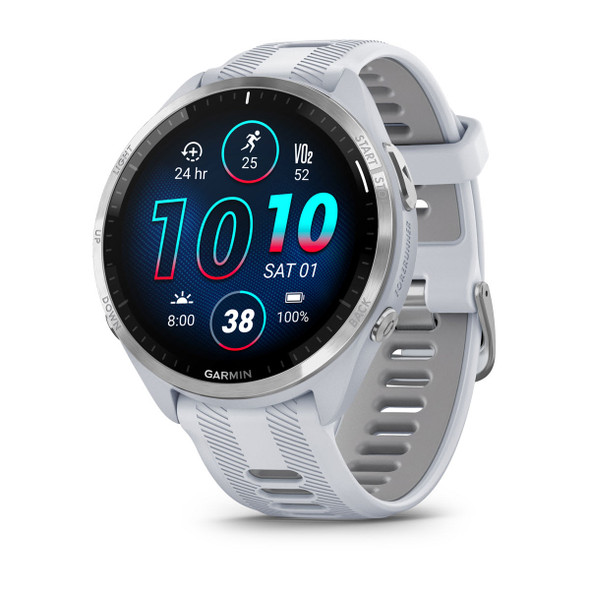 Garmin Forerunner 965 - Titanium with Whitestone/Powder Gray Band