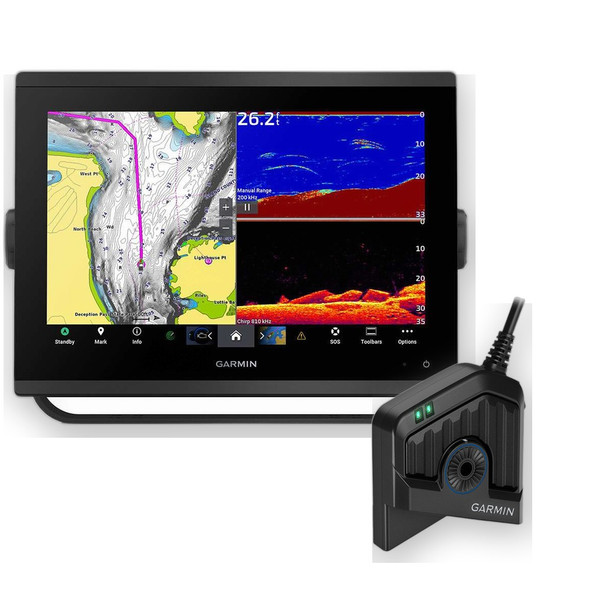 Garmin GPSMAP 1243xsv LiveScope 2 HD LVS42HD Bundle