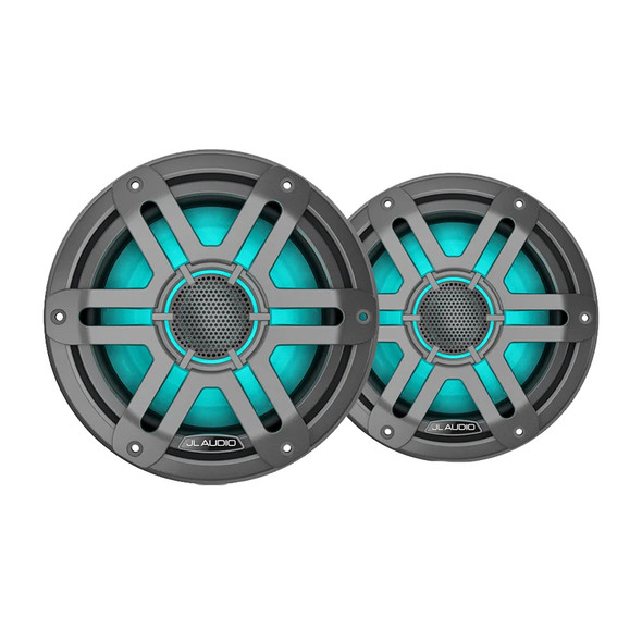 JL Audio M200 Marine Speakers 7.7" w\/LED  Grey Sport Grille [010-04757-01]