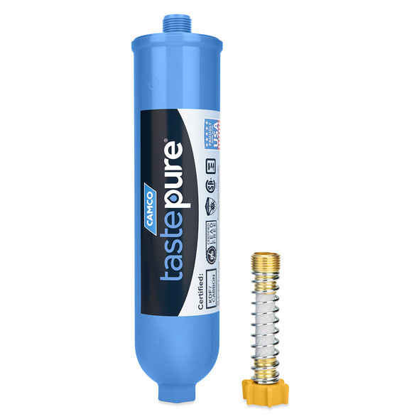 Camco Tastepure XL RV\/Marine Inline Water Filter w\/Flexible Hose Protector [40019]