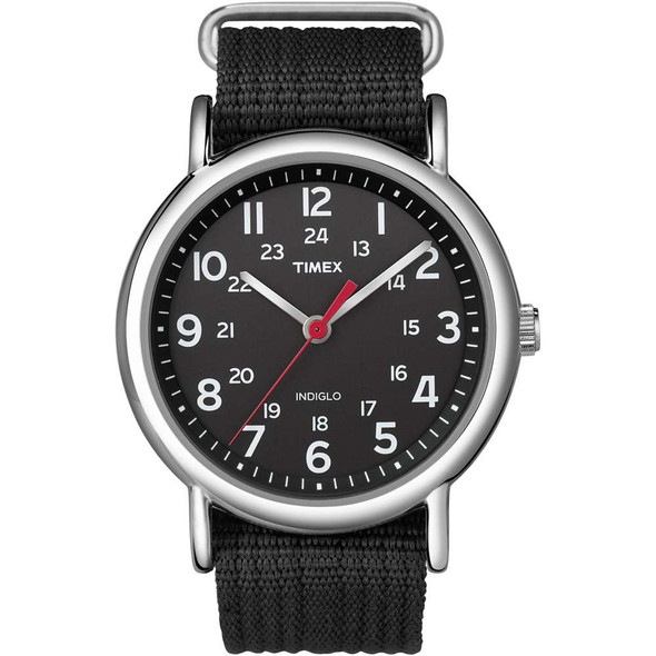 Timex Timex Weekender Slip-Thru Watch - Black/Black [T2N647] T2N647 MyGreenOutdoors