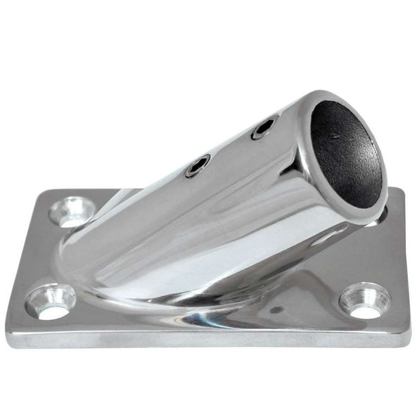 Whitecap Whitecap " O.D. 30 Degree Rectangle Base SS Rail Fitting [6078C] 6078C MyGreenOutdoors