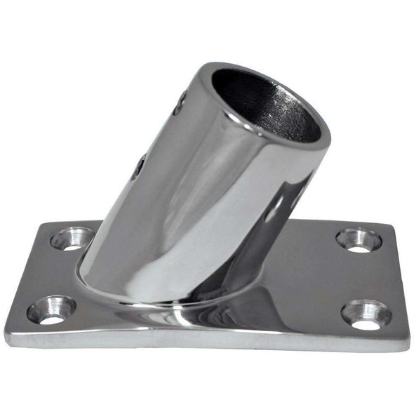 Whitecap Whitecap " O.D. 60 Degree Rectangle Base SS Rail Fitting [6042C] 6042C MyGreenOutdoors