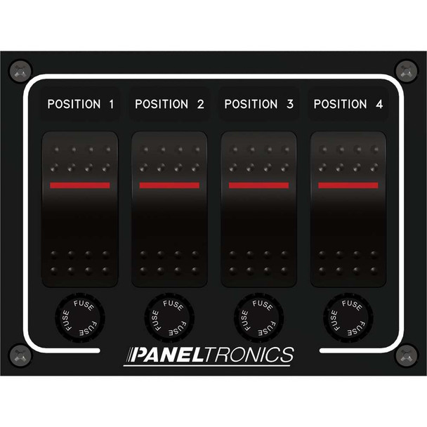 Paneltronics Paneltronics Waterproof Panel - DC 4-Position Illuminated Rocker Switch & Fuse [9960011B] 9960011B MyGreenOutdoors