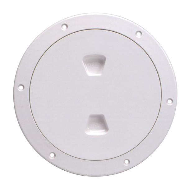 Beckson 6" Smooth Center Screw-Out Deck Plate - White  [DP60-W]
