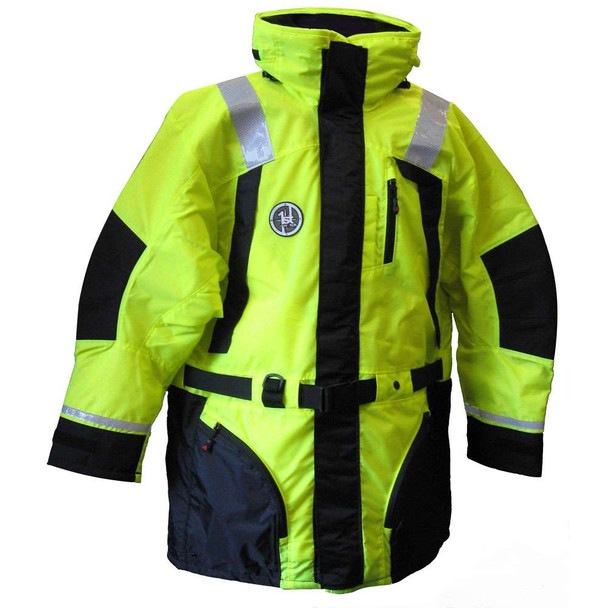 First Watch First Watch Hi-Vis Flotation Coat - Hi-Vis Yellow/Black - Large [AC-1100-HV-L] AC-1100-HV-L MyGreenOutdoors