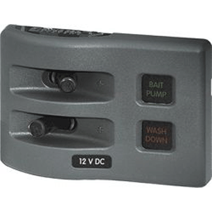 Blue Sea Systems Blue Sea 4302 WeatherDeck Water Resistant Fuse Panel - 2 Position - Grey 4302 MyGreenOutdoors