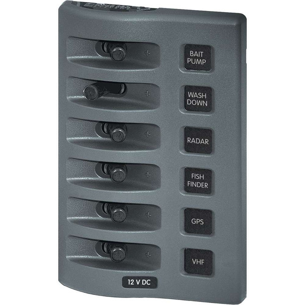 Blue Sea Systems Blue Sea 4307 WeatherDeck 12V DC Waterproof Switch Panel - 6 Position [4307] 4307 MyGreenOutdoors