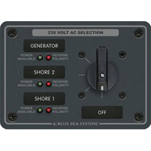 Blue Sea Systems Blue Sea 8358 AC Rotary Switch Panel 30 Ampere 3 Positions + OFF, 2 Pole 8358 MyGreenOutdoors