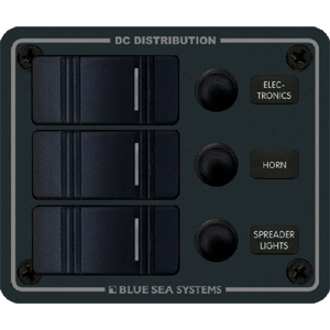 Blue Sea Systems Blue Sea 8374 Water Resistant 3 Position - Black - Vertical Mount Panel 8374 MyGreenOutdoors