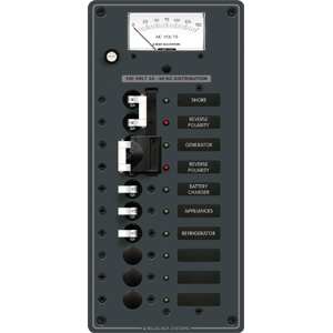 Blue Sea Systems Blue Sea 8489 Breaker Panel - AC 2 Sources + 6 Positions - White 8489 MyGreenOutdoors