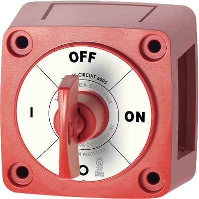 Blue Sea Systems Mini Batt Sw, 1 Ckt On-Off, Red, Key Knb 6005 MyGreenOutdoors