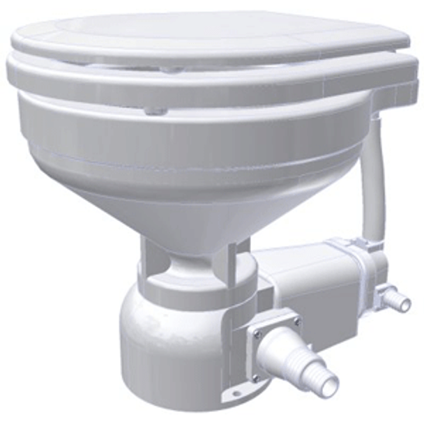 Raritan Sea Era Marine Size Toilet - Remote/Pump - 0 & 90 Discharge - Smart Switch - 12V - White  [162MR012]