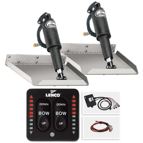 Lenco Marine Lenco 9" x 12" Edge Mount Trim Tab Kit w/LED Indicator Switch Kit [TT9X12EI] TT9X12EI MyGreenOutdoors