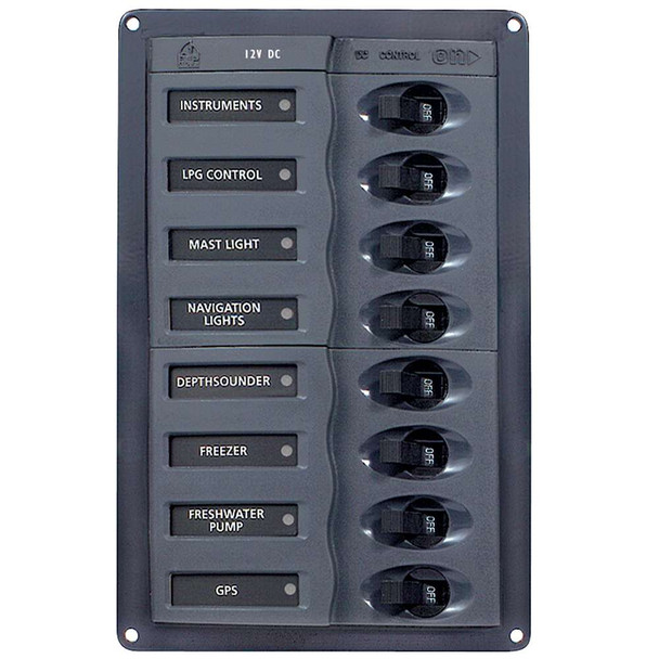 BEP Marine BEP DC Panel - 8-Way - Vertical [901V] 901V MyGreenOutdoors