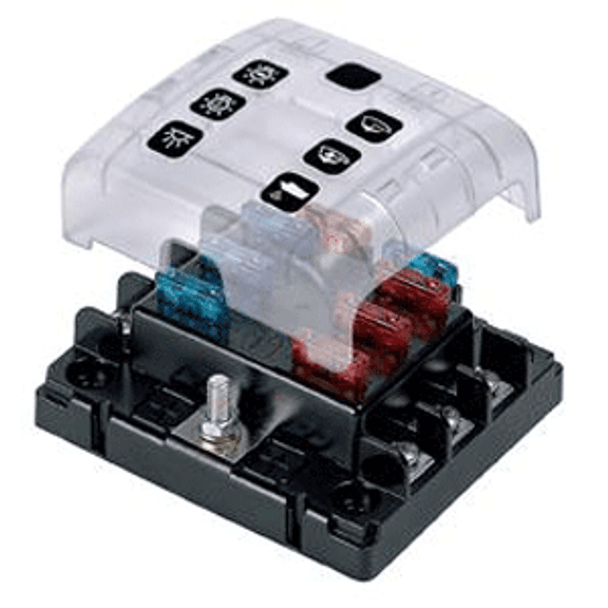 BEP ATC Six Way Fuse Holder Quick Connect w\/Cover & Link  [ATC-6WQC]