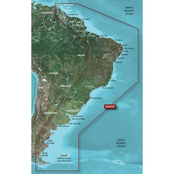 Garmin Garmin BlueChart g2 Vision HD - VSA001R - South America East Coast - microSD/SD [010-C1062-00] 010-C1062-00 MyGreenOutdoors