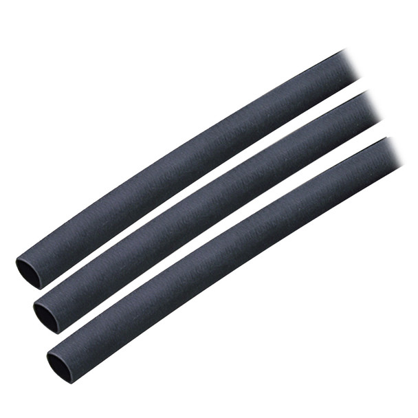 Ancor Adhesive Lined Heat Shrink Tubing (ALT) - 1\/4" x 3" - 3-Pack - Black  [303103]