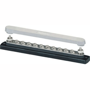 Blue Sea Systems Blue Sea 2312, 150 Ampere Common Busbar 20 x 8-32 Screw Terminal with Cover 2312 MyGreenOutdoors