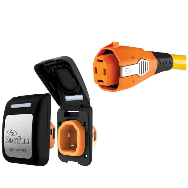 SmartPlug SmartPlug 50 Amp Connector & Non Metallic Inlet - Black [B50ASSYPB] MyGreenOutdoors