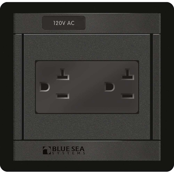 Blue Sea Systems Blue Sea 1479 360 Panel - 120V AC DUal Outlet [1479] MyGreenOutdoors