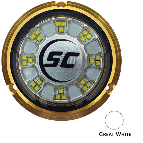 Shadow-Caster LED Lighting Shadow-Caster SCR-24 Bronze Underwater Light - 24 LEDs - Great White [SCR-24-GW-BZ-10] MyGreenOutdoors