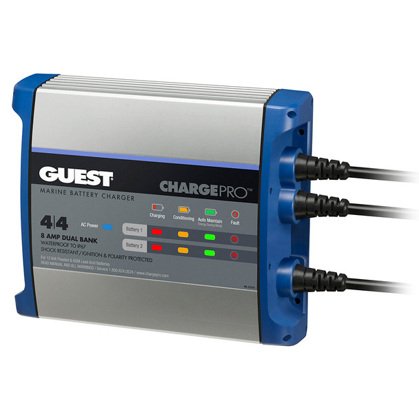 Guest On-Board Battery Charger 8A \/ 12V - 2 Bank - 120V Input [2707A]
