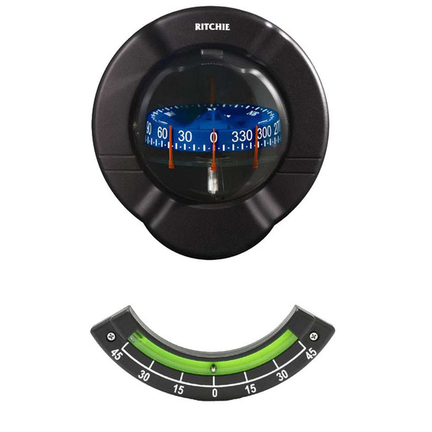 Ritchie Ritchie SR-2 Venture Sail Boat Compass w/Clinometer - Bulkhead Mount - Black [SR-2] SR-2 MyGreenOutdoors