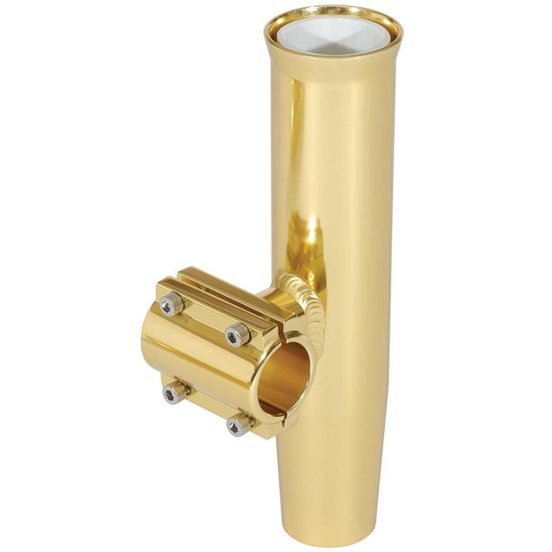 Lee's Tackle Lee's Clamp-On Rod Holder - Gold Aluminum - Horizontal Mount - Fits 1.900" O.D. Pipe [RA5204GL] RA5204GL MyGreenOutdoors