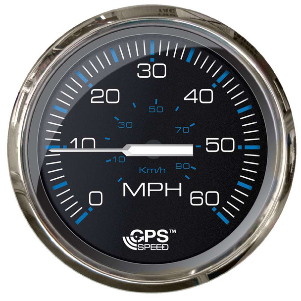 Faria Beede Instruments Faria Chesepeake Black SS 4" Studded Speedometer - 60MPH (GPS) [33749] MyGreenOutdoors