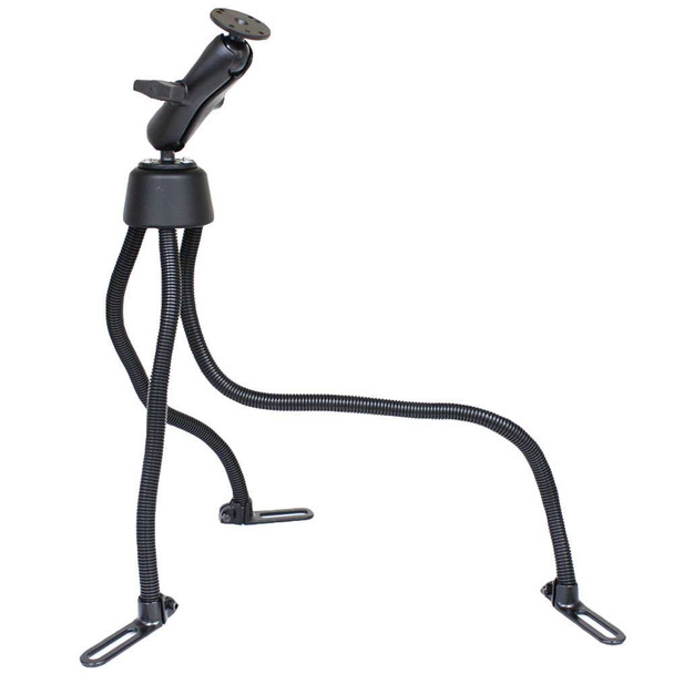 RAM Mounting Systems RAM Mount POD III Universal No-Drill Mount w/Double Socket Arm & 2 2.5" Round Bases - AMPs Pattern [RAM-316-3-202U] MyGreenOutdoors