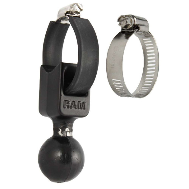 RAM Mounting Systems RAM Mount 1.5" Ball Base w/ Strap 0.5" - 2" Diameter [RAM-108B] MyGreenOutdoors