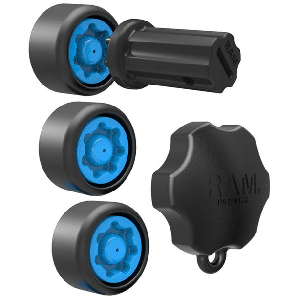 RAM Mounting Systems RAM Mount Pin-Lock Security Kit f/Single Swing Arm and Gimbal Mount [RAP-S-KNOBG-109] MyGreenOutdoors