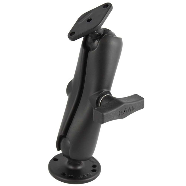 RAM Mounting Systems RAM Mount 1.5" Diameter Ball Flat Surface Mount w/2.5" Round Base & Diamond Base [RAM-138U] MyGreenOutdoors