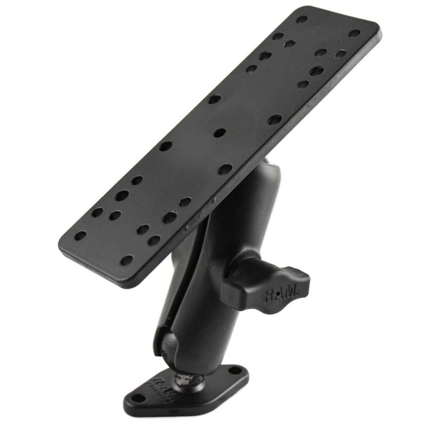 RAM Mounting Systems RAM Mount 1" Ball Mount w/6.25" X 2" Rectangle Base Diamond Base [RAM-B-111-238U] MyGreenOutdoors