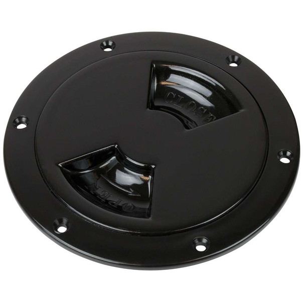 Sea-Dog Sea-Dog Quarter-Turn Smooth Deck Plate w/Internal Collar - Black - 8" [336385-1] MyGreenOutdoors