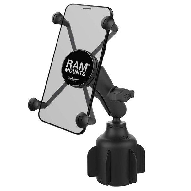 RAM Mounting Systems RAM Mount RAM X-Grip Large Phone Mount w/RAM Stubby Cup Holder Base [RAP-B-299-4-UN10U] MyGreenOutdoors