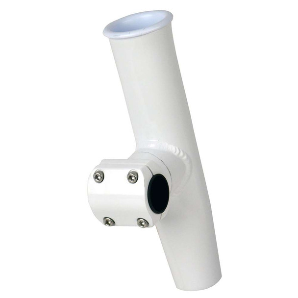 C.E. Smith C.E. Smith Adjustable Mid Mount Rod Holder - 7/8" or 1" OD - White Powder Coat Aluminum w/Sleeve Hex Key [53773] MyGreenOutdoors