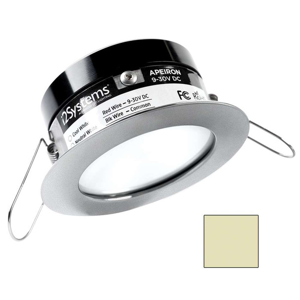 I2Systems Inc i2Systems Apeiron PRO A503 - 3W Spring Mount Light - Round - Warm White - Brushed Nickel Finish [A503-41CBBR] MyGreenOutdoors