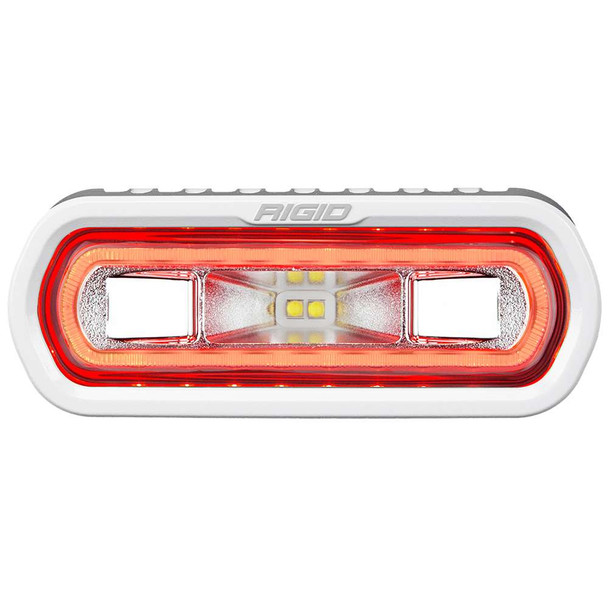 Rigid Industries RIGID Industries SR-L Series Marine Spreader Light - White Surface Mount - White Light w/Red Halo [51102] MyGreenOutdoors