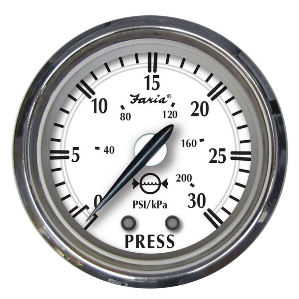 Faria Beede Instruments Faria Newport SS 2" Water Pressure Gauge Kit - 0 to 30 PSI [25008] MyGreenOutdoors
