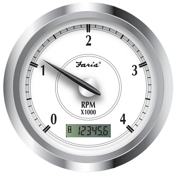 Faria Newport SS 4" Tachometer w\/Hourmeter f\/Diesel w\/Magnetic Take Off - 4000 RPM [45007]