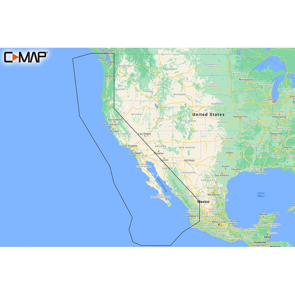 C-MAP C-MAP M-NA-Y206-MS West Coast Baja California REVEAL Coastal Chart - Does NOT contain Hawaii [M-NA-Y206-MS] MyGreenOutdoors